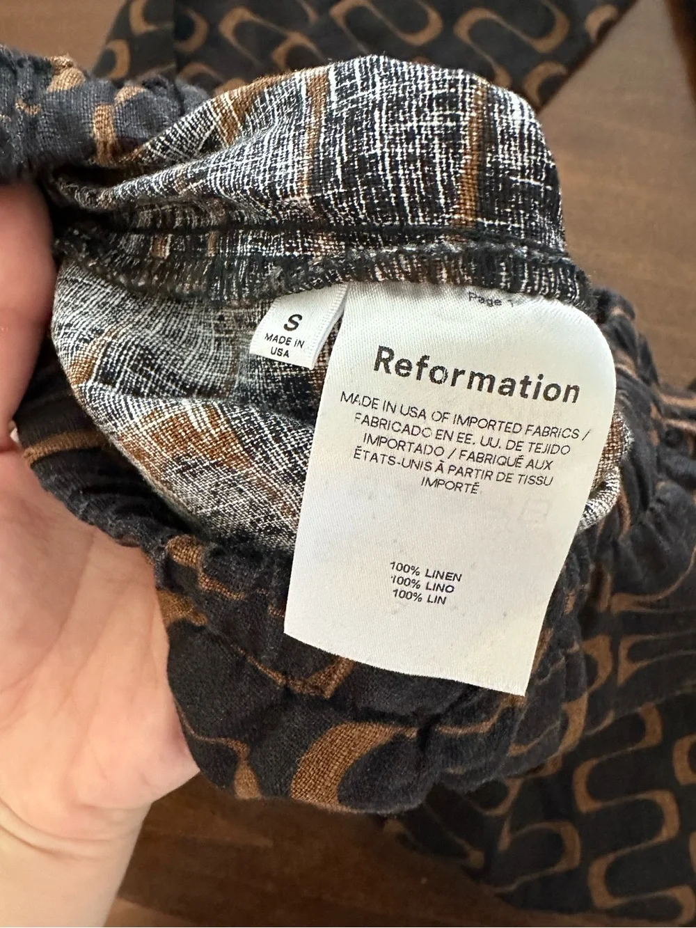 Reformation Olina Linen Pant